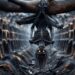 Here, we see a Vetala hanging upside-down from a tree in a cremation ground. This scene vividly brings to life the description of the Vetala's dark, desiccated body, its glowing, supernatural eyes, and the chilling aura it emanates. This image portrays the Vetala in a moment of cunning anticipation, waiting for unsuspecting travelers.